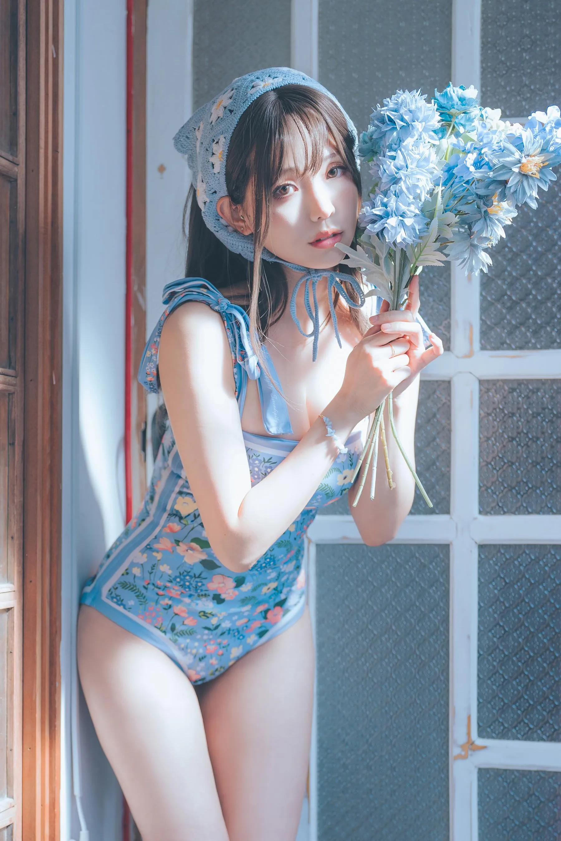 ElyEE子 – NO.122 2023.august D-復古水藍花 Vintage Aqua Blossom [39P]插图2